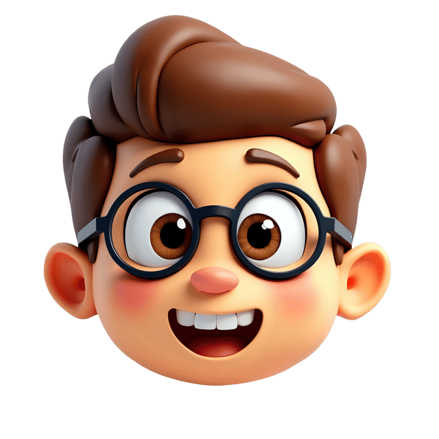 Free transparent PNG: Nerd Face for Geeky Vibes and Pop Culture Content