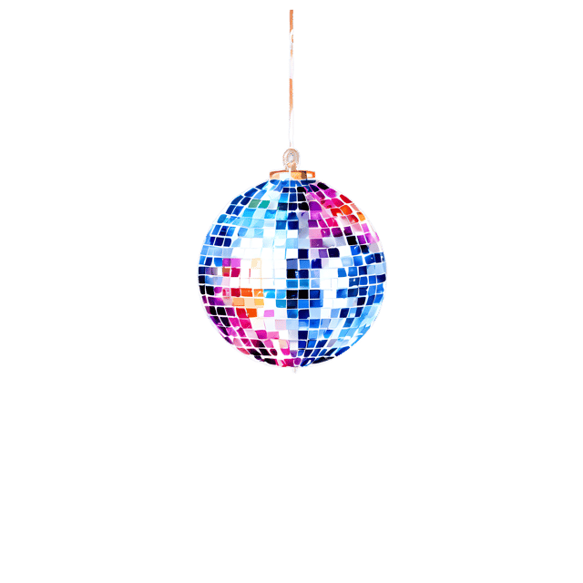 Free transparent PNG: Disco Ball Watercolor Illustration Transparent PNG – Whimsical Clipart