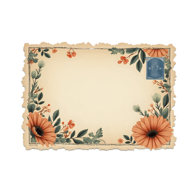 Free transparent PNG: Vintage Ephemera Postcard  Classic Design Clipart, free transparent png download