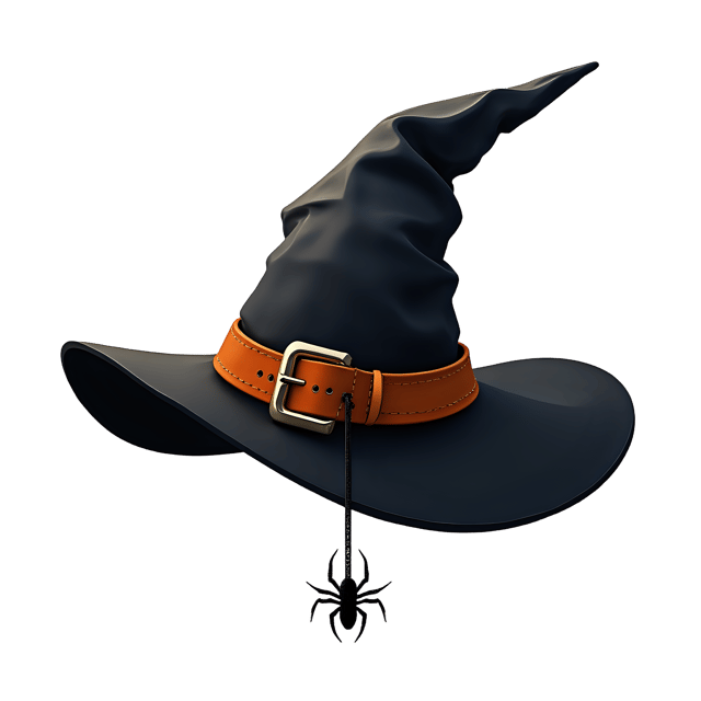 Free transparent PNG: Witch Hat with Dangling Spider Charm  Halloween Clipart, free png download