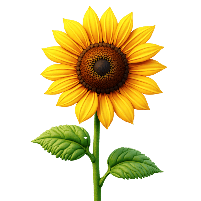 Free transparent PNG: Cheerful Sunflower Crayon Rendering with Transparent Background