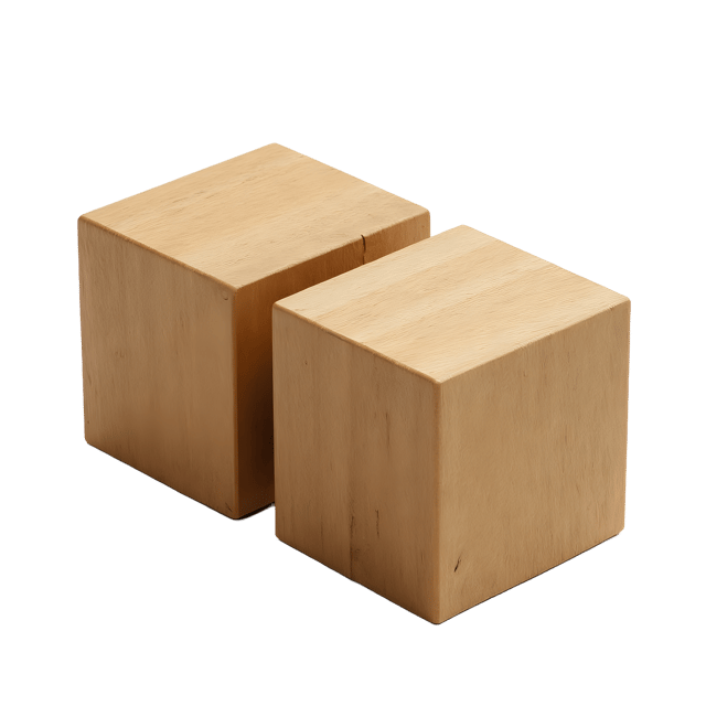 Free transparent PNG: Solid Oak Building Blocks PNG with Transparent Background for Nursery and Craft Decor