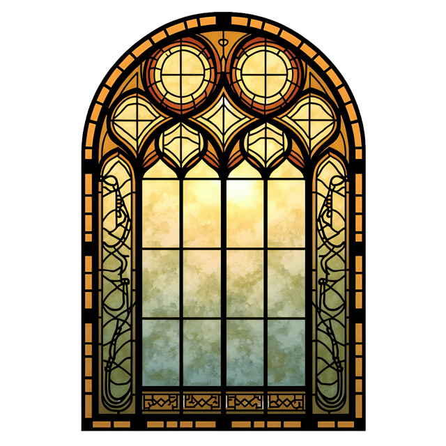 Free transparent PNG: Art Nouveau Stained Glass Panel PNG Clipart  Ideal for Design Projects  Decor