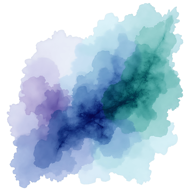 Free transparent PNG: Abstract Art with Lavender and Blue Flowing Patterns for Tranquil Decor