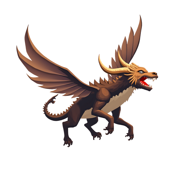 Free transparent PNG: Mythical Creature Flying PNG with Transparent Background