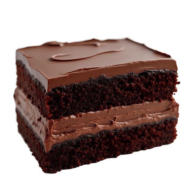 Free transparent PNG: Melt-in-Mouth Chocolate Cake PNG with Rich Dark Chocolate Layers and Smooth Frosting