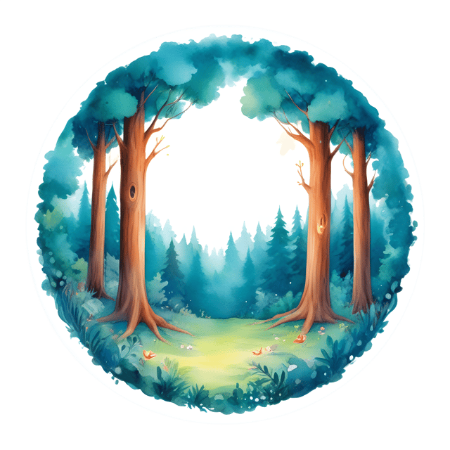 Free transparent PNG: Enchanted Forest Circle Glowing PNG Design for Decor and Crafts