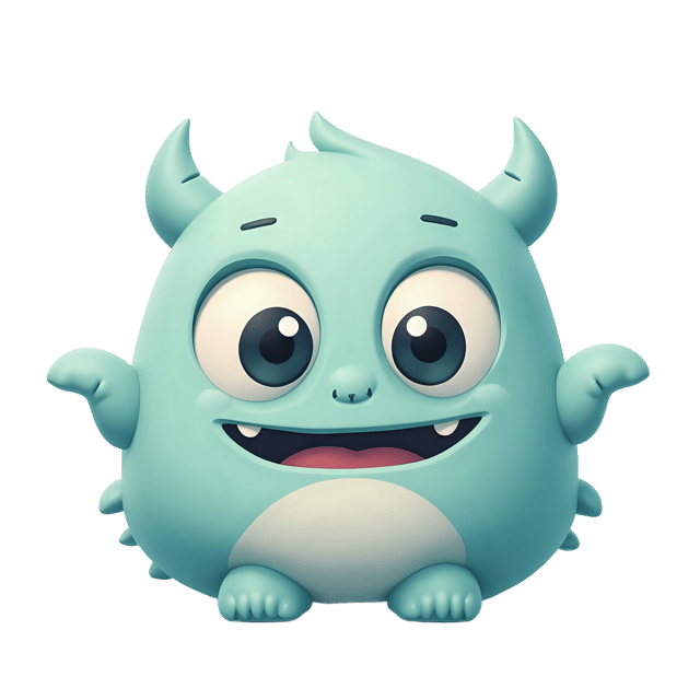 Free transparent PNG: Pastel Monster Plushie PNG with Transparent Background for Kids and Crafts