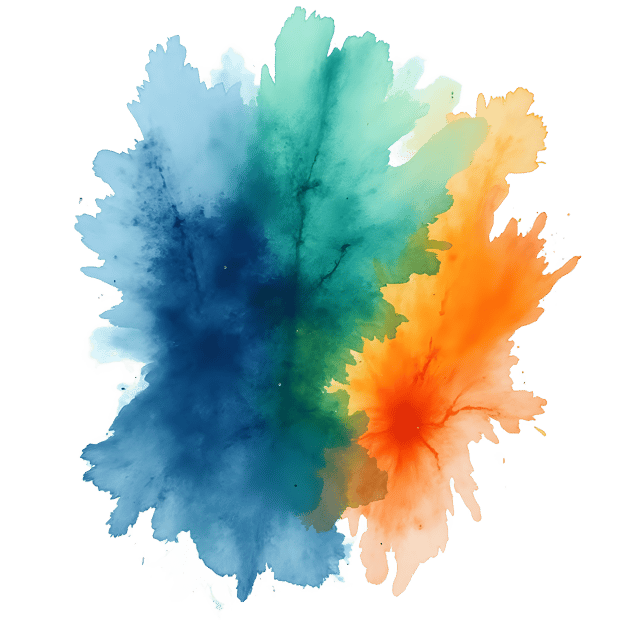 Free transparent PNG: Midnight Blue, Emerald Green, and Electric Orange Digital Art for Modern Design