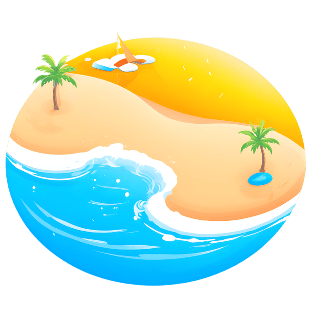 Free transparent PNG: Sunny Beach Transparent PNG with Crystal-Clear Waters