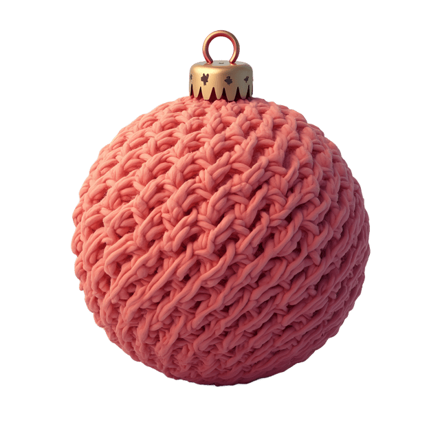 Free transparent PNG: Knitted Ornament Ball  Handmade Christmas Clipart, free downloadable png