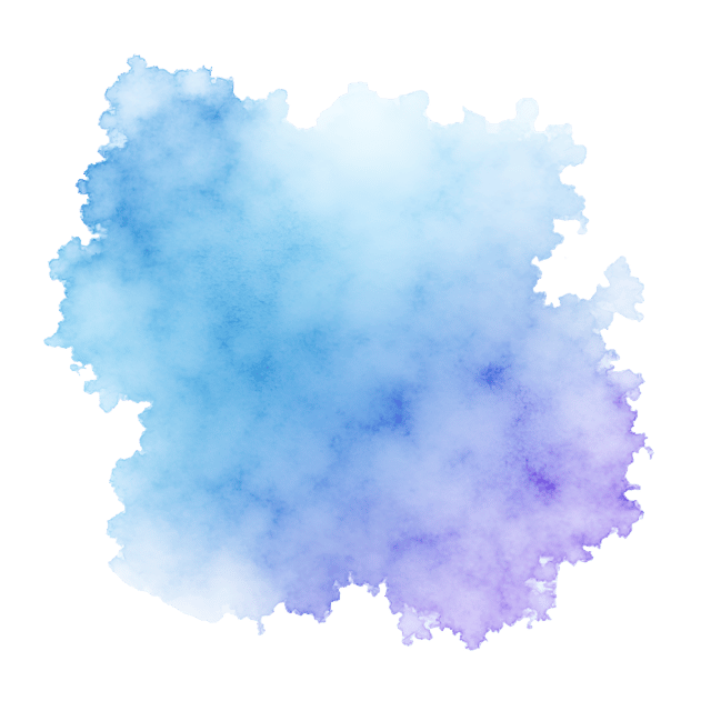 Free transparent PNG: Soft Watery Watercolor Effect with Flowing Blue and Purple Gradients