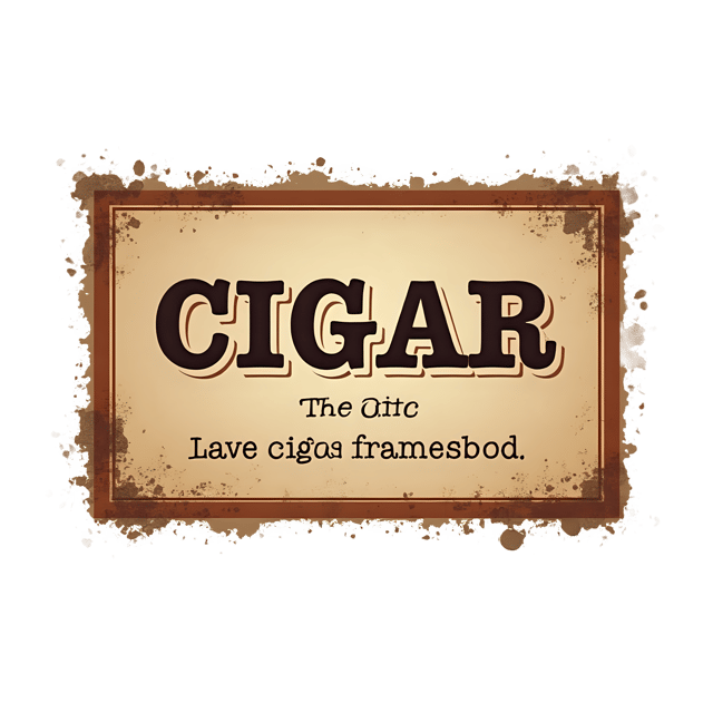 Free transparent PNG: Cigar Box Label  Vintage Design with Smudge Marks, free downloadable png