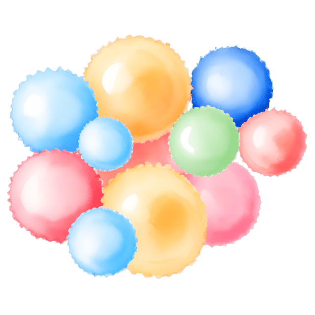 Free transparent PNG: Whimsical Color Bursts on Soft Canvas PNG