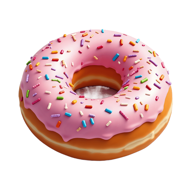 Free transparent PNG: Tiny Donut with Sprinkles and Glaze PNG Transparent Background