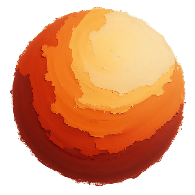 Free transparent PNG: Abstract Painting with Amber and Terracotta Shades