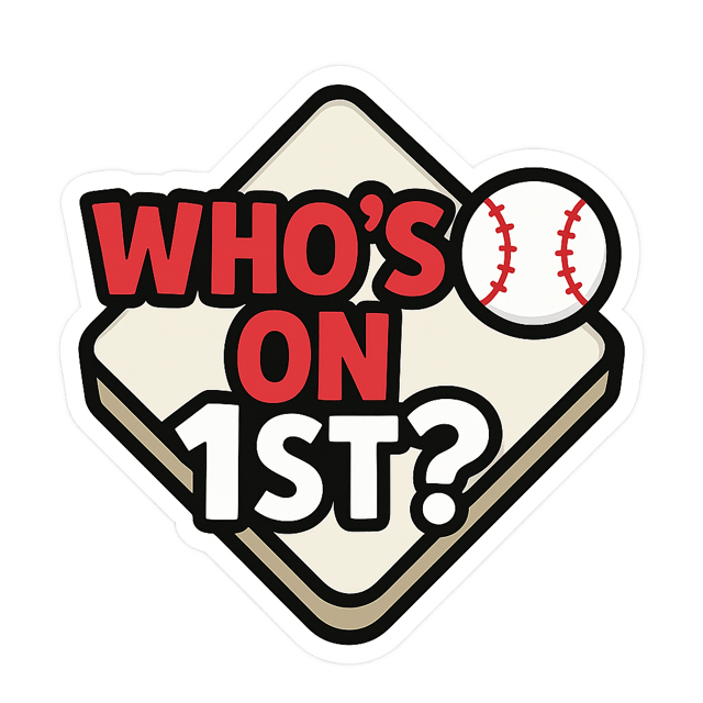 Free transparent PNG: Who's On First? Funny Baseball Sticker Clipart