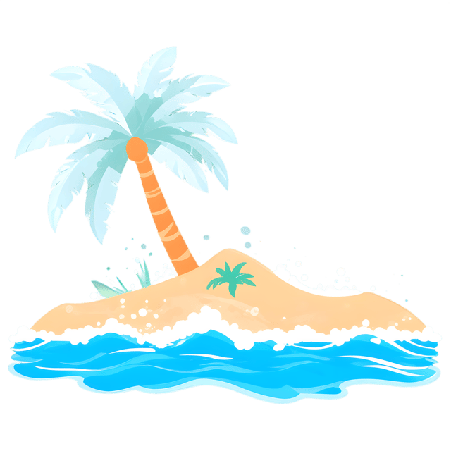 Free transparent PNG: Crashing Waves on Tropical Beach PNG Background