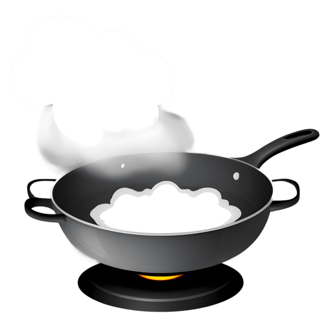 Free transparent PNG: Iron Skillet with Steam PNG Illustration for Kitchen and Homeware Design
