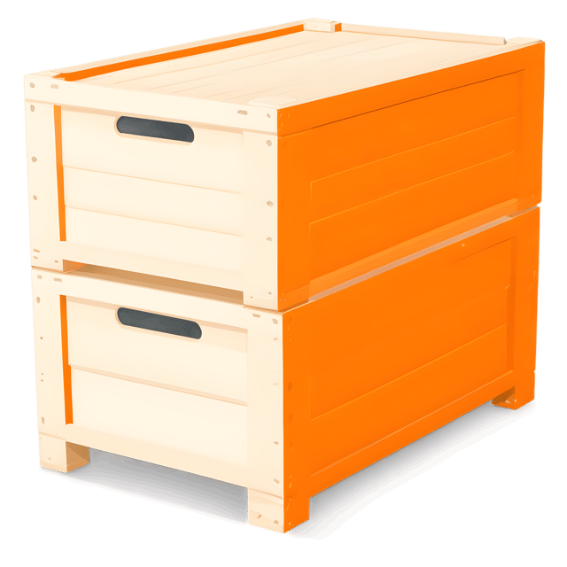 Free transparent PNG: Colorful Crate Stack Transparent PNG for Warehouse and Storage Imagery