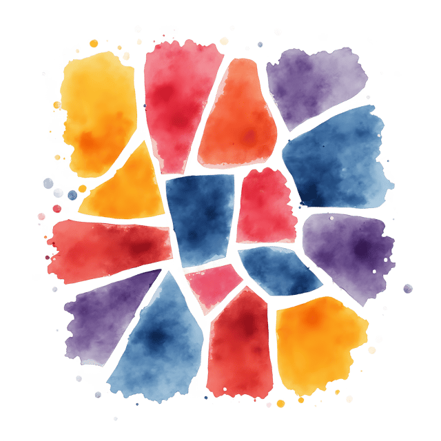 Free transparent PNG: Bold Color Tesserae PNG  Modern Art for Design Projects  Decor