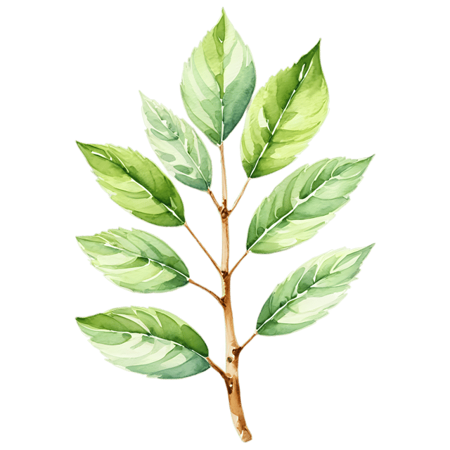 Free transparent PNG: Transparent Alder Tree Watercolor Illustration – Gentle Nature Artwork