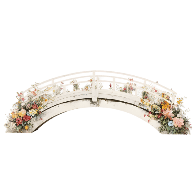 Free transparent PNG: Floral Rustic Bridge PNG Transparent Background Design for Nature-Inspired Creations