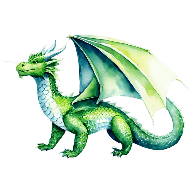 Free transparent PNG: Dragon Watercolor Illustration – Transparent PNG for Artworks & Designs