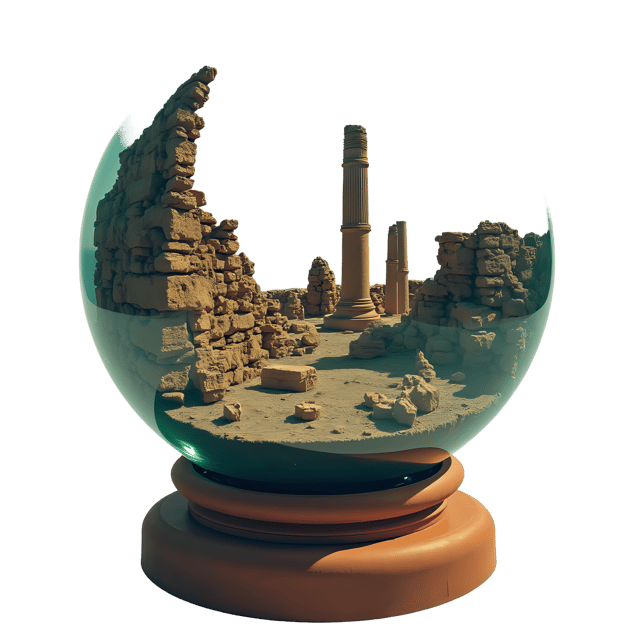 Free transparent PNG: Ancient Ruins Crystal Orb PNG with Transparent Background