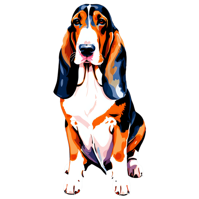 Free transparent PNG: Basset Hound Watercolor Illustration – Transparent PNG for Designers & Artists