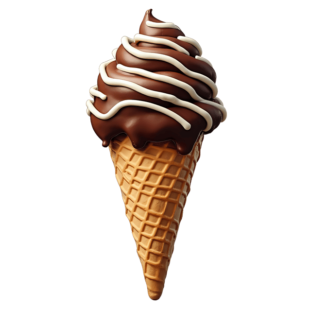 Free transparent PNG: Chocolate Dipped Cone with White Drizzle  Dessert Clipart, free downloadable png