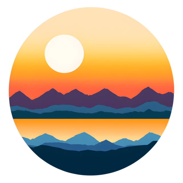 Free transparent PNG: Sunset Over Mountains Transparent PNG for Nature and Landscape Imagery