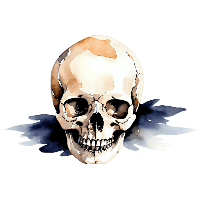 Free transparent PNG: Halloween Skull Watercolor Illustration – Transparent PNG