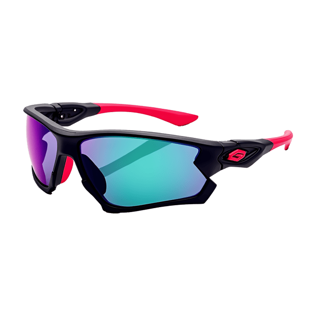 Free transparent PNG: Neon-Accented Sporty Wraparound Shades Illustration with Durable Frames