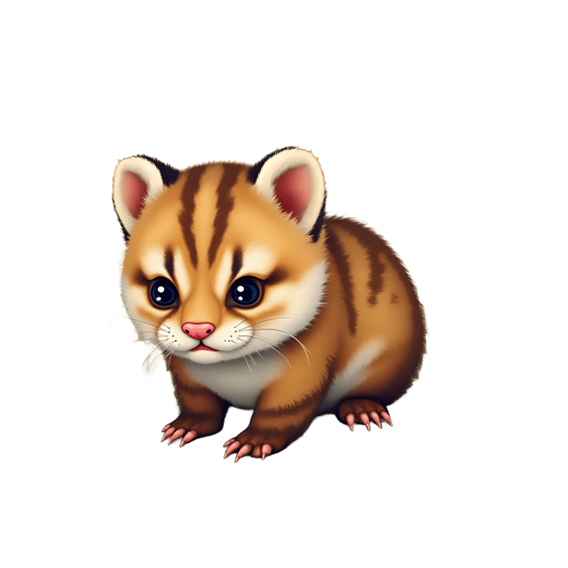 Free transparent PNG: Transparent Background Baby Mink PNG Crawling Through Leaves
