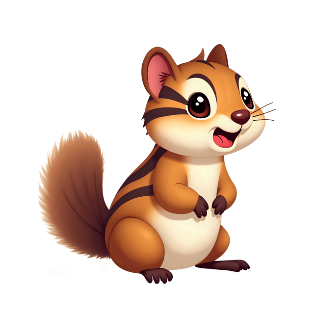 Free transparent PNG: Striped Chipmunk PNG with Transparent Background for Animal Art and Crafts