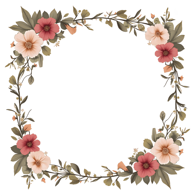 Free transparent PNG: Hand-drawn Floral Frame PNG Clipart  Perfect for Artistic Designs  Crafts