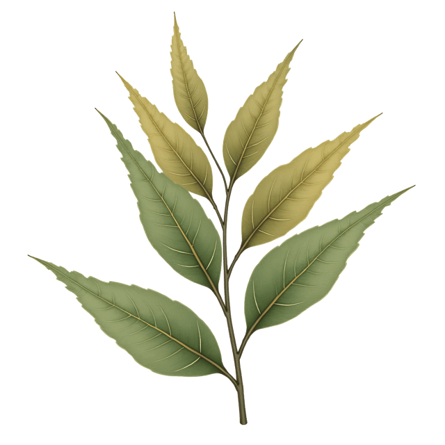 Free transparent PNG: Tender Dry Leaf Clipart with Earthy Greens and Muted Golds