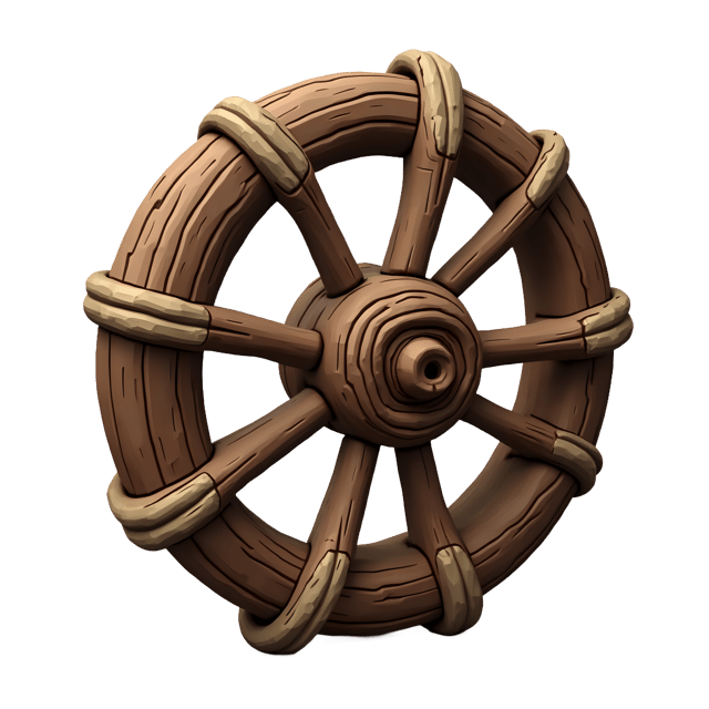 Free transparent PNG: Old Wooden Wheel Wrapped in Rope  Vintage Clipart, free download png