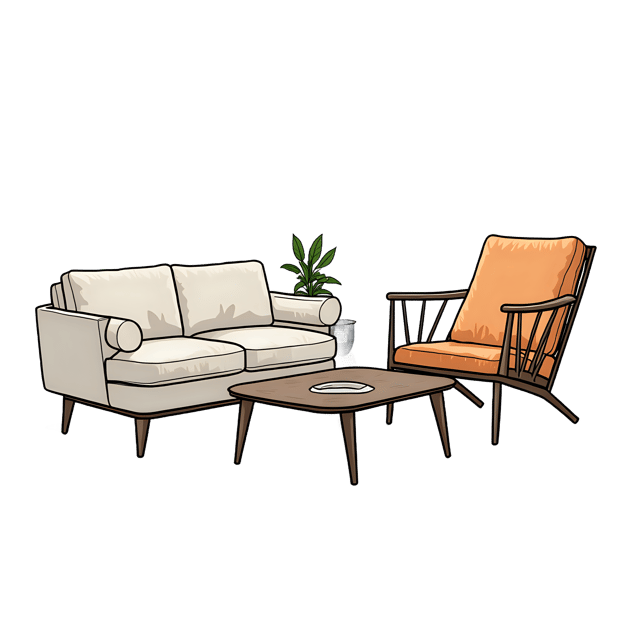 Free transparent PNG: Furniture Clipart PNG  Modern Design Elements for Home  Decor