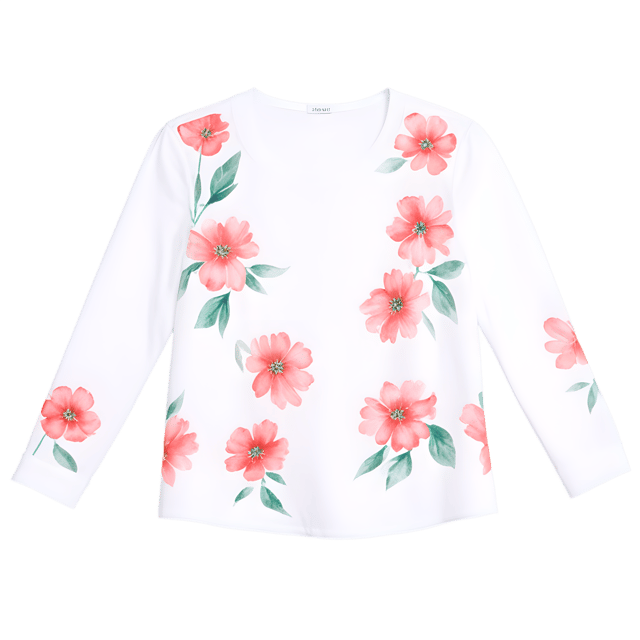 Free transparent PNG: Floral Blouse PNG with Transparent Background for Fashion Design and Art