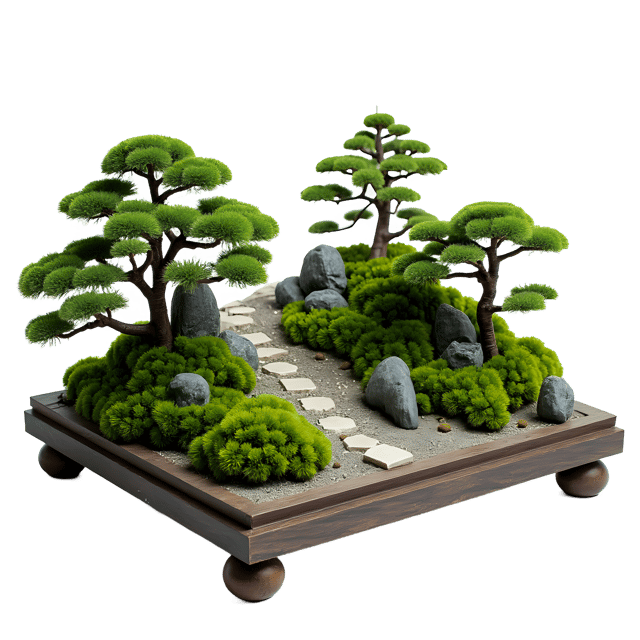 Free transparent PNG: Japanese Zen Garden Diorama PNG Clipart  Ideal for Decor, Crafts  Educational Projects