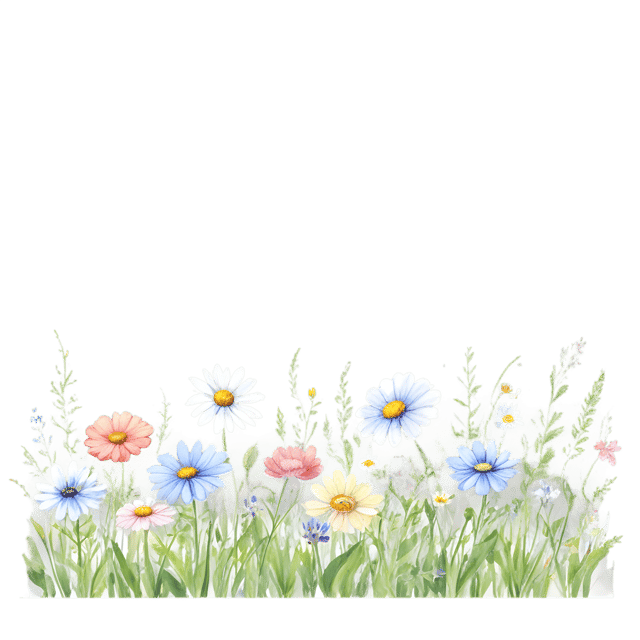 Free transparent PNG: Whimsical Wildflowers PNG with Transparent Background for Creative Use
