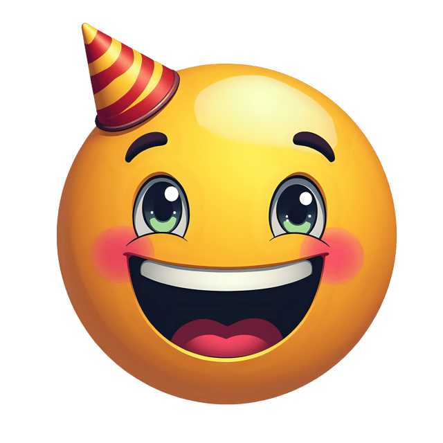 Free transparent PNG: Party Face Emoji PNG Clipart  Perfect for Celebrations  Social Media