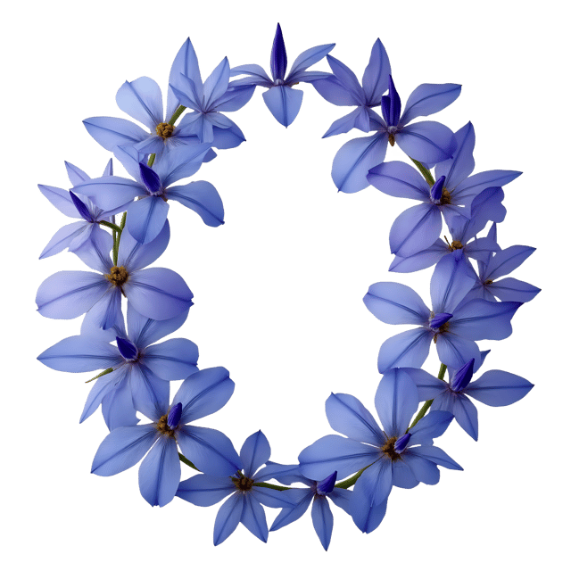 Free transparent PNG: Elegant Iris Flower PNG with Soft Blues and Purples
