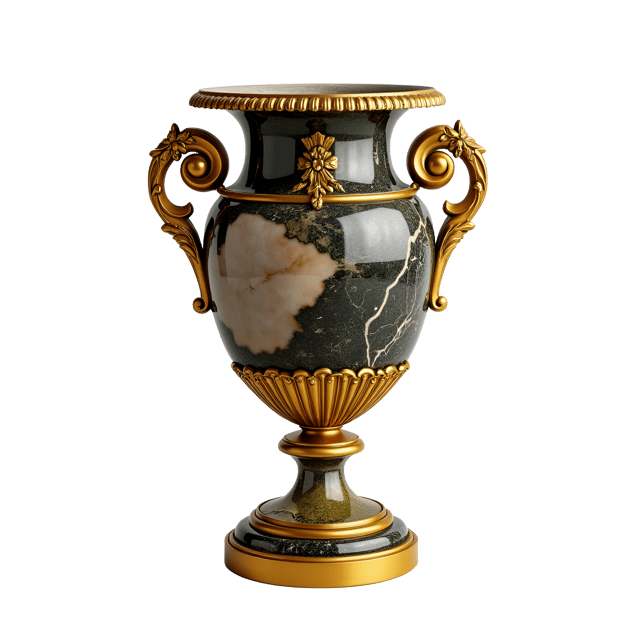Free transparent PNG: Louis XV-Style Ormolu Vase with Marbleized Interior