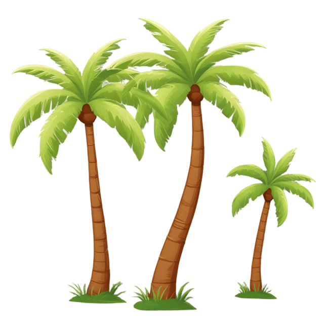 Free transparent PNG: Tropical Palm Tree PNG with Transparent Background for Design and Decor
