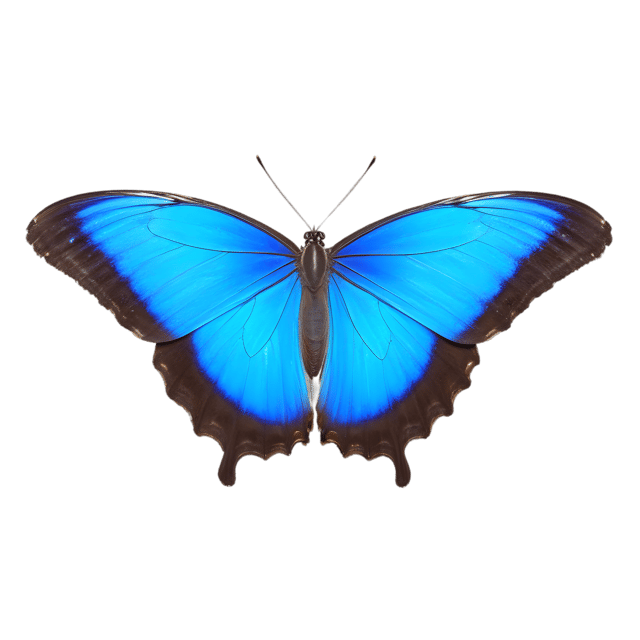 Free transparent PNG: Blue Morpho Butterfly PNG Transparent Background for Nature and Art Projects