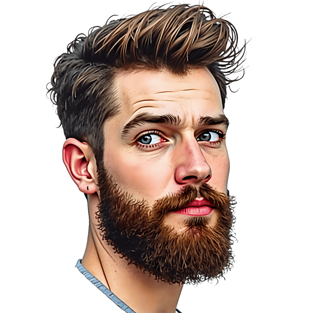 Free transparent PNG: Bearded Hipster PNG  Trendy Portrait for Artistic Creations  Decor