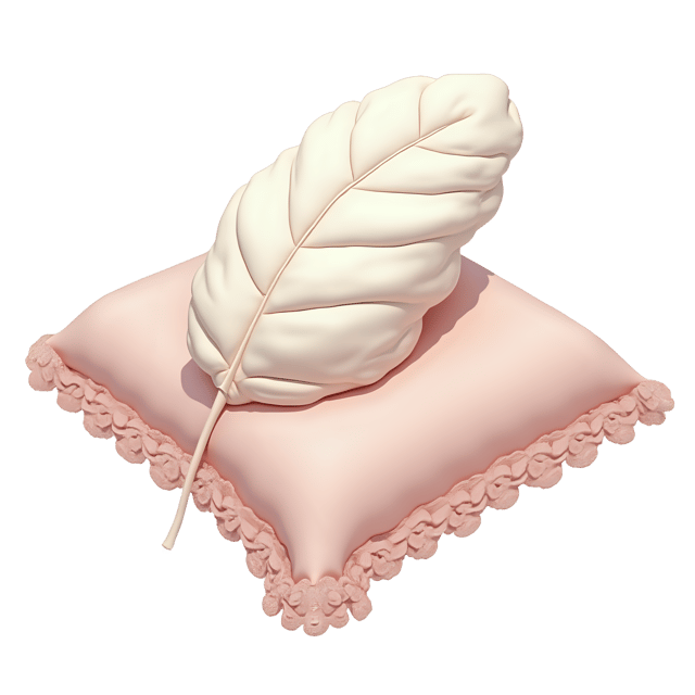 Free transparent PNG: Fluffy Down Feather on Lace Pillow  Home Decor Clipart, free downloadable png